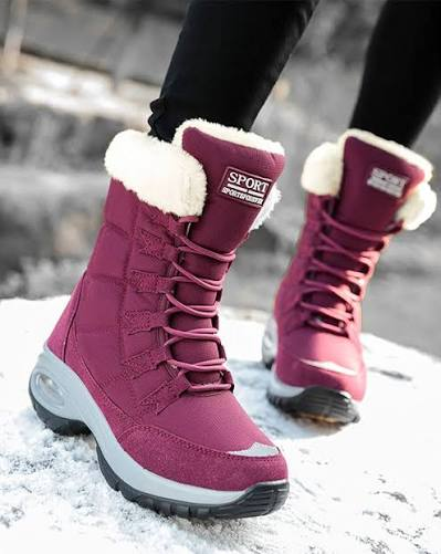 Bota de Inverno Feminina Sport com Forro de Pelúcia – Impermeável e Confortável
